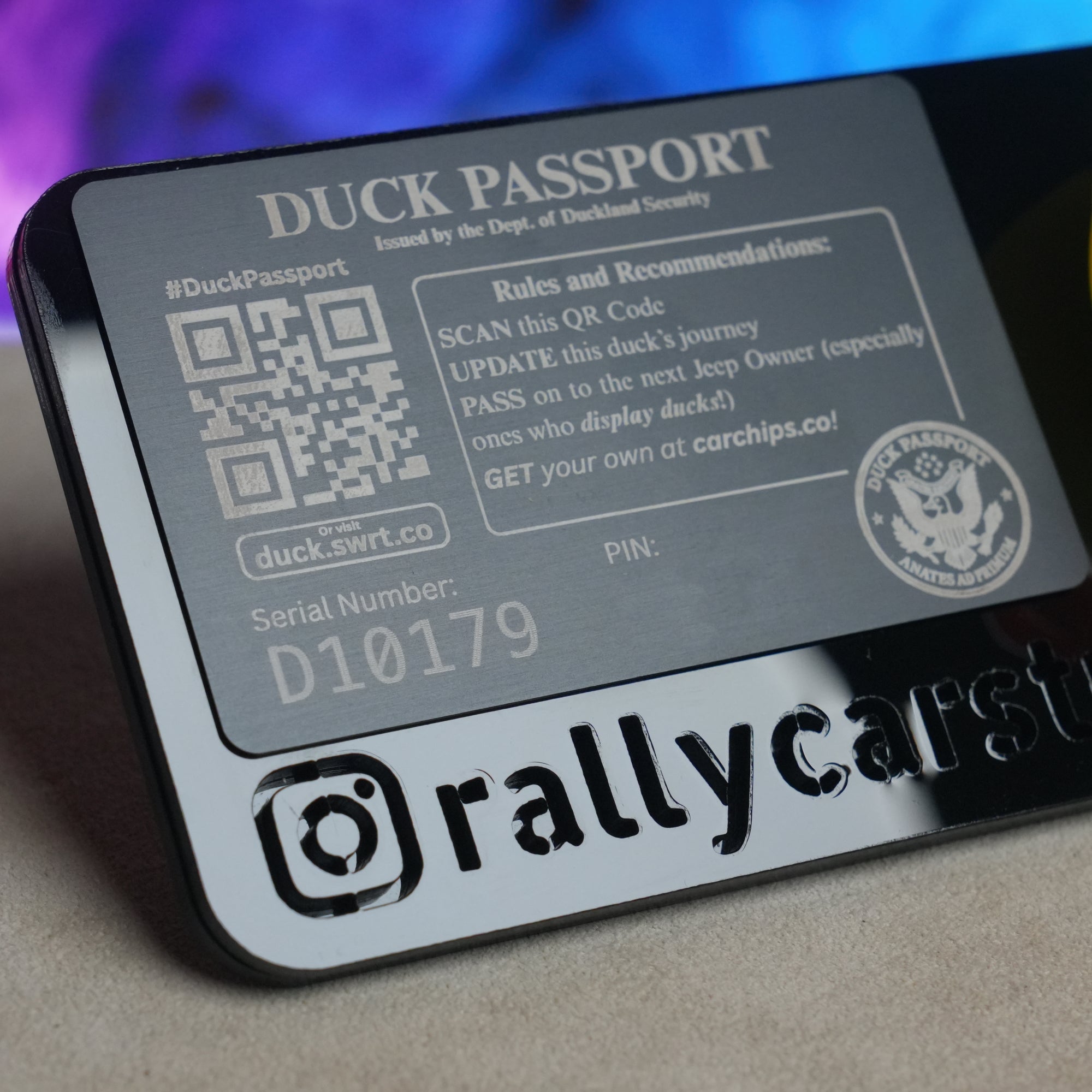 Duck Passport Kit - Custom Duckfluencer Laser Engraved