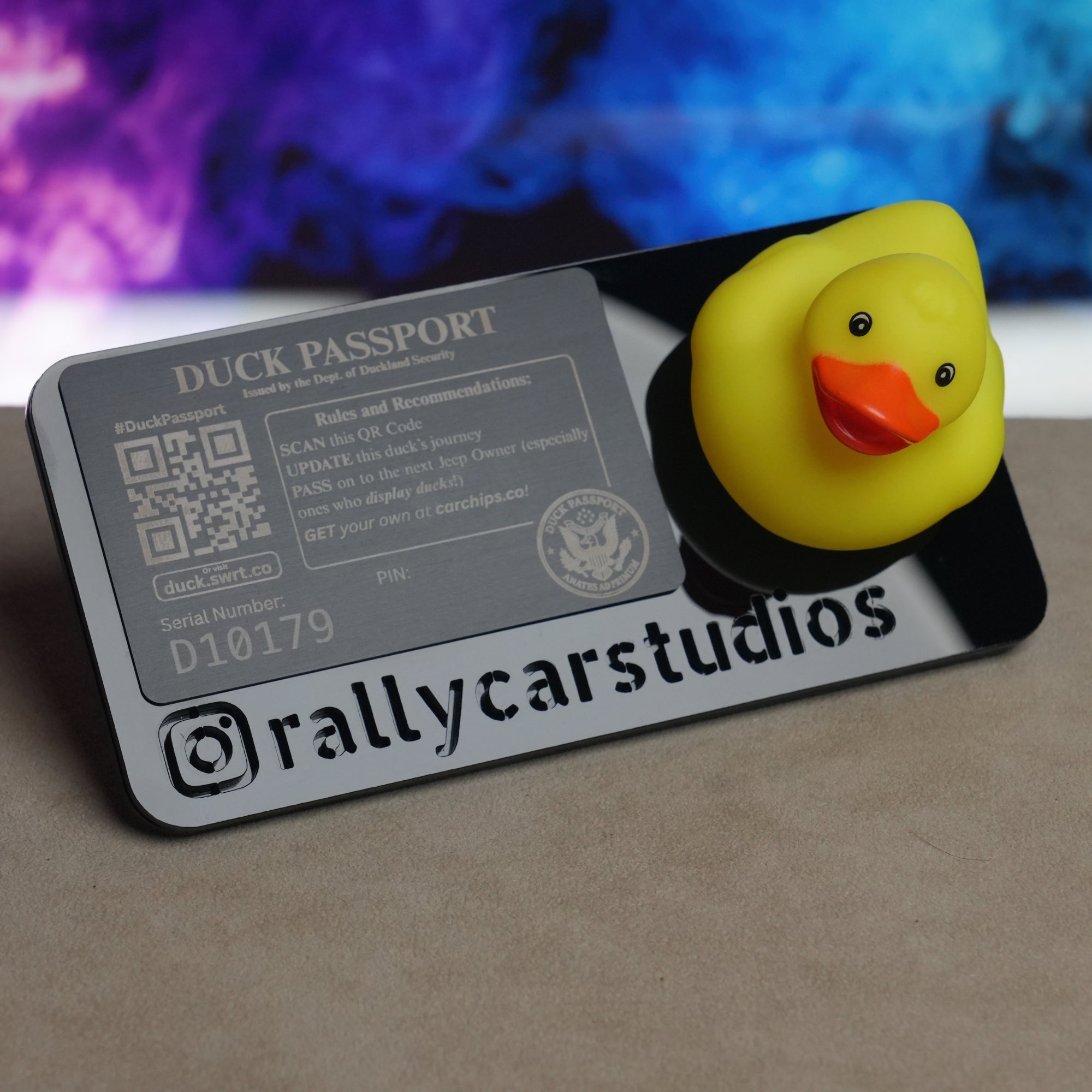 Duck Passport Kit - Custom Duckfluencer Laser Engraved