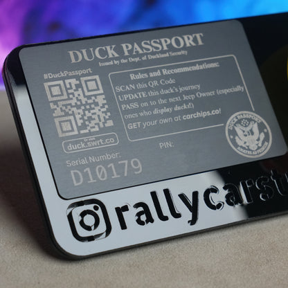 Duck Passport Kit - Custom Duckfluencer Laser Engraved