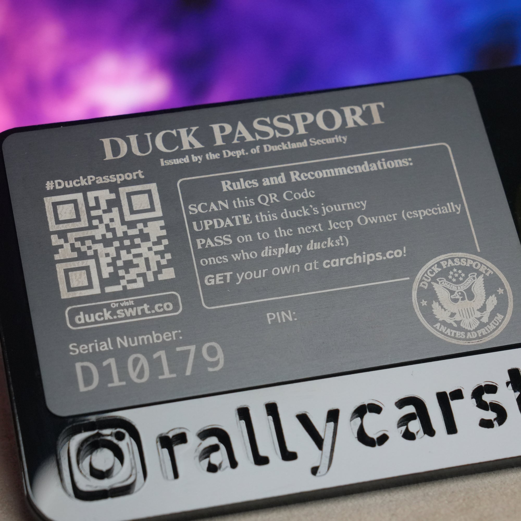 Duck Passport Kit - Custom Duckfluencer Laser Engraved